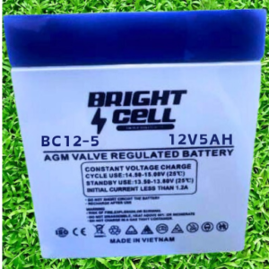 Bright Cell BC12-5 12V5AH AGM Valve Regulated Battery - Meanwell Qatar Supplier